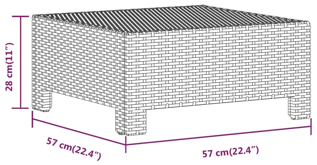 Set Divani da Giardino 6 pz con Cuscini in Polyrattan Grigio