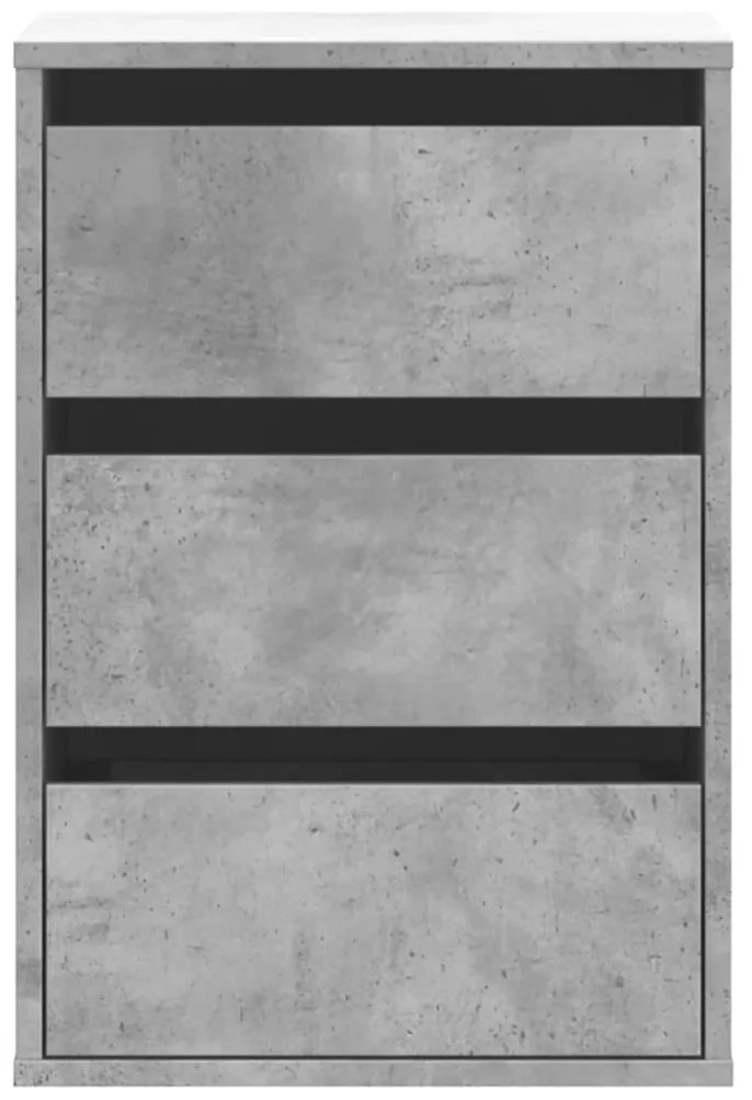 Cassettiera angolo grigio cemento 40x41x58cm legno multistrato