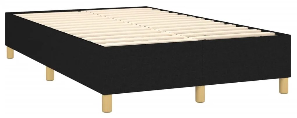 Giroletto a molle con materasso nero 120x190 cm in tessuto