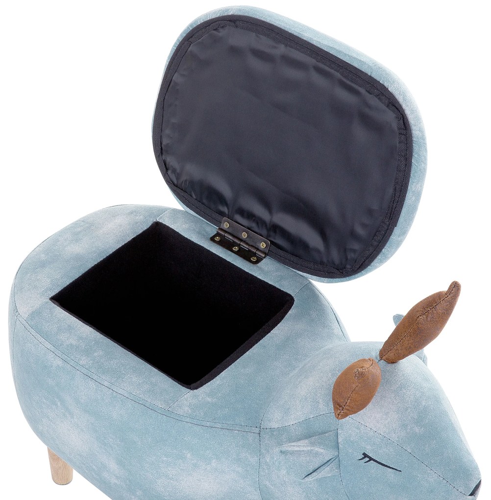 Pouf in tessuto azzurro REINDEER Beliani