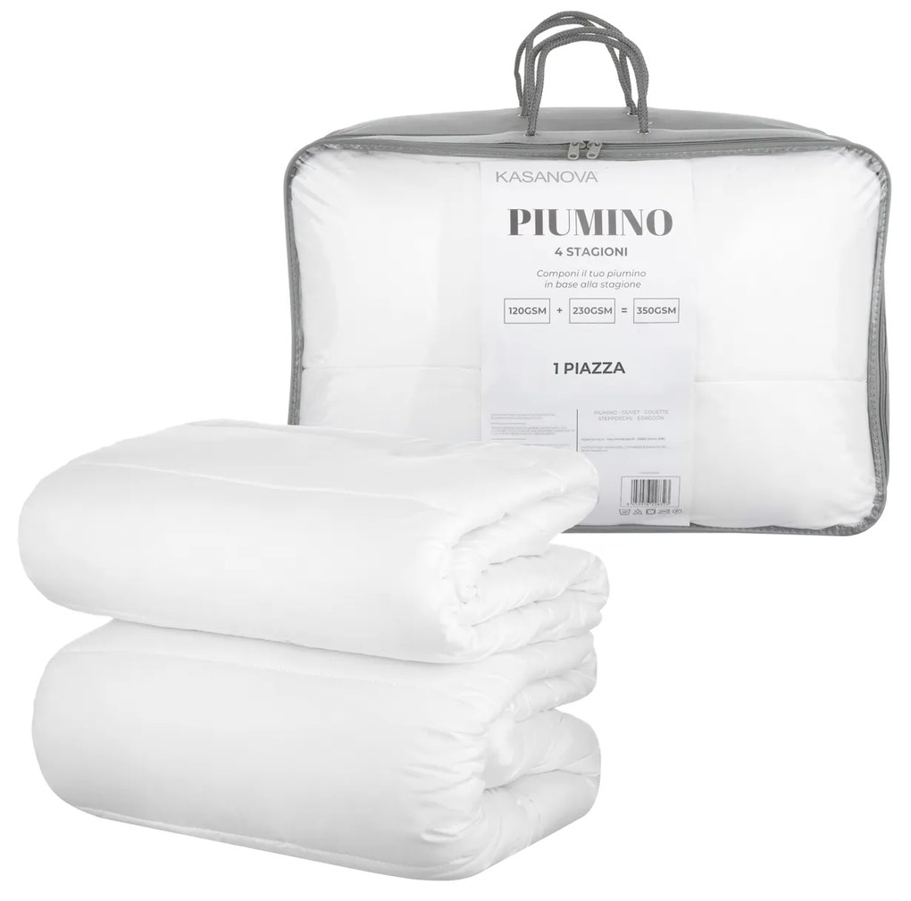 Piumino 4 stagioni componibile in microfibra
