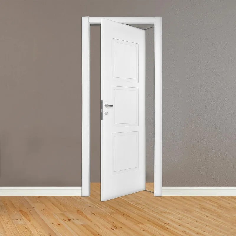 Porta interna rototraslante Amaltea in MDF laccato colore bianco, L 70 x H 210 cm, apertura reversibile