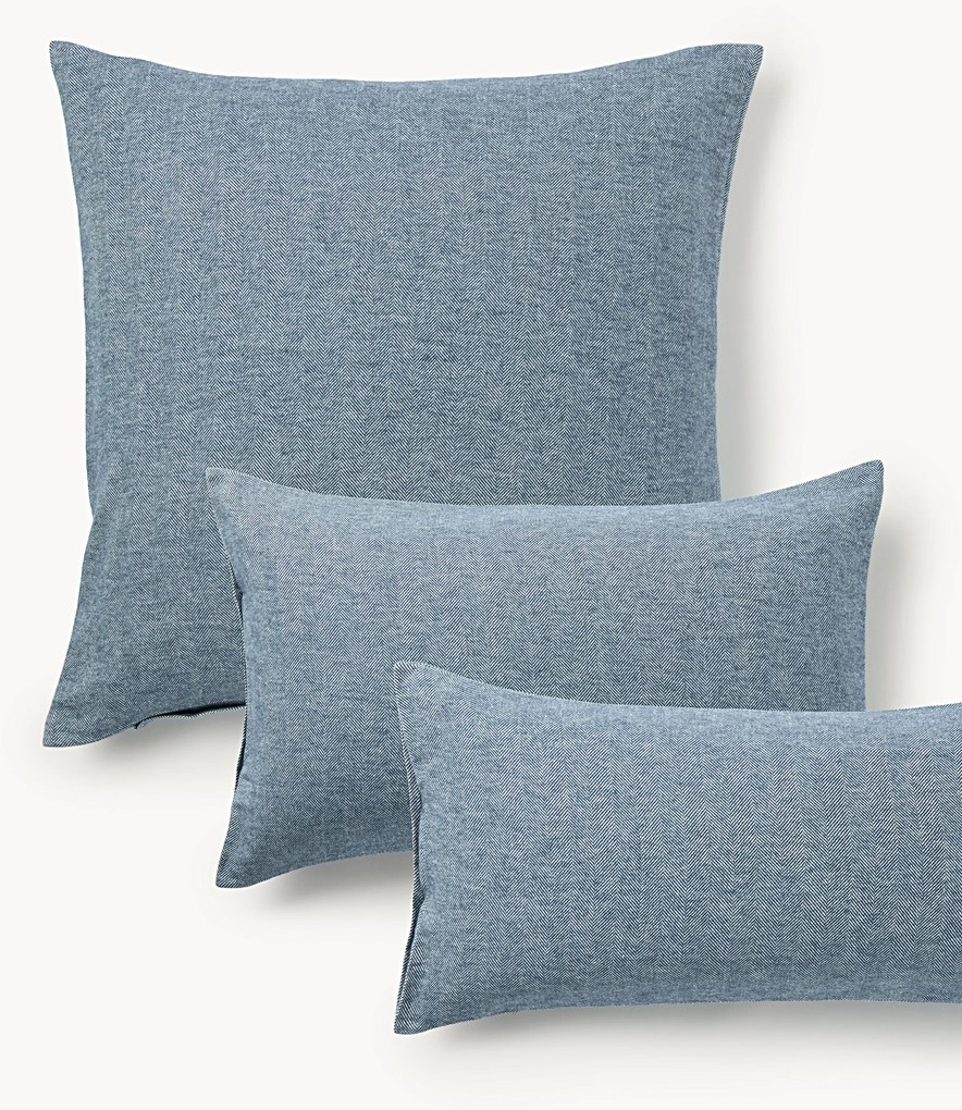 Federa in flanella con motivo a spina di pesce Wanda