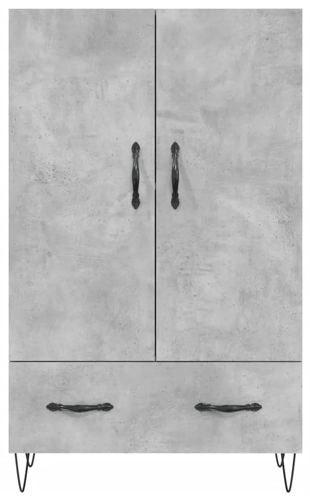 Credenza Grigio Cemento 69,5x31x115 cm in Legno Multistrato