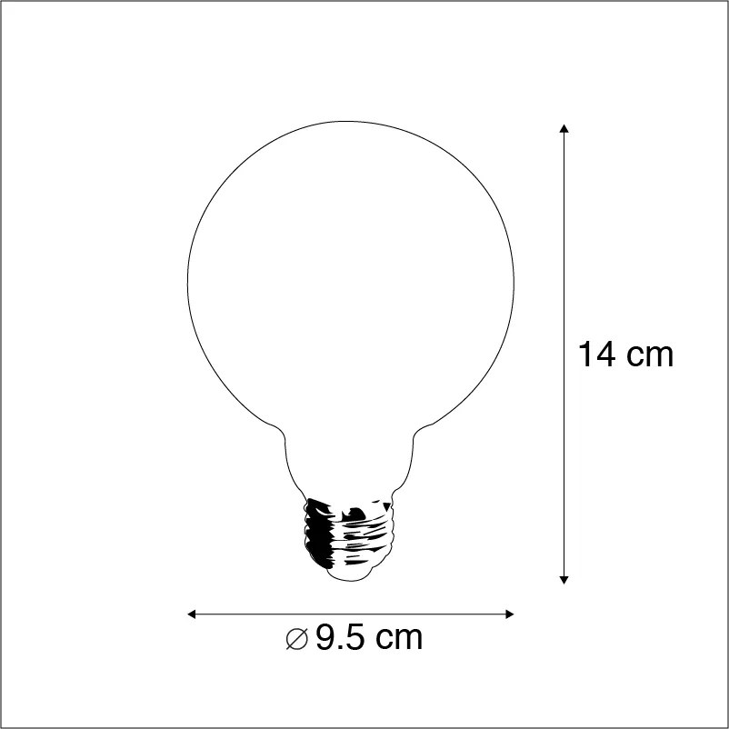 Lampada LED E27 dimmerabile G95 opale 7.5W 806 lm 2700K