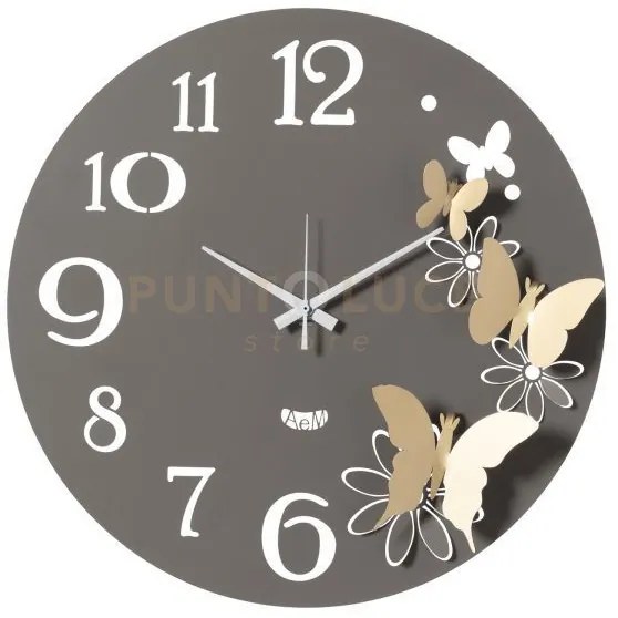 Orologio da parete particolare butterfly flowers piccolo fango e or...
