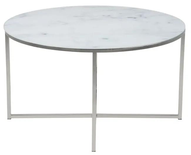 Tavolino rotondo bianco ø 80 cm Alisma - Actona