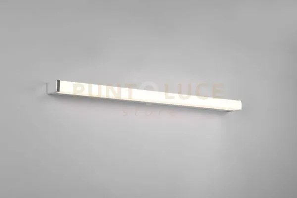 Fabio h2o applique led 12w 1400lm, 3000k cromo ip44 l. 80cm dimmera...