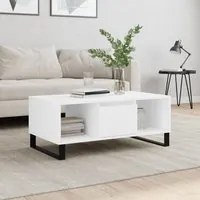 Tavolino da Salotto Bianco 90x50x36,5 cm in Legno Multistratocod mxl 70801