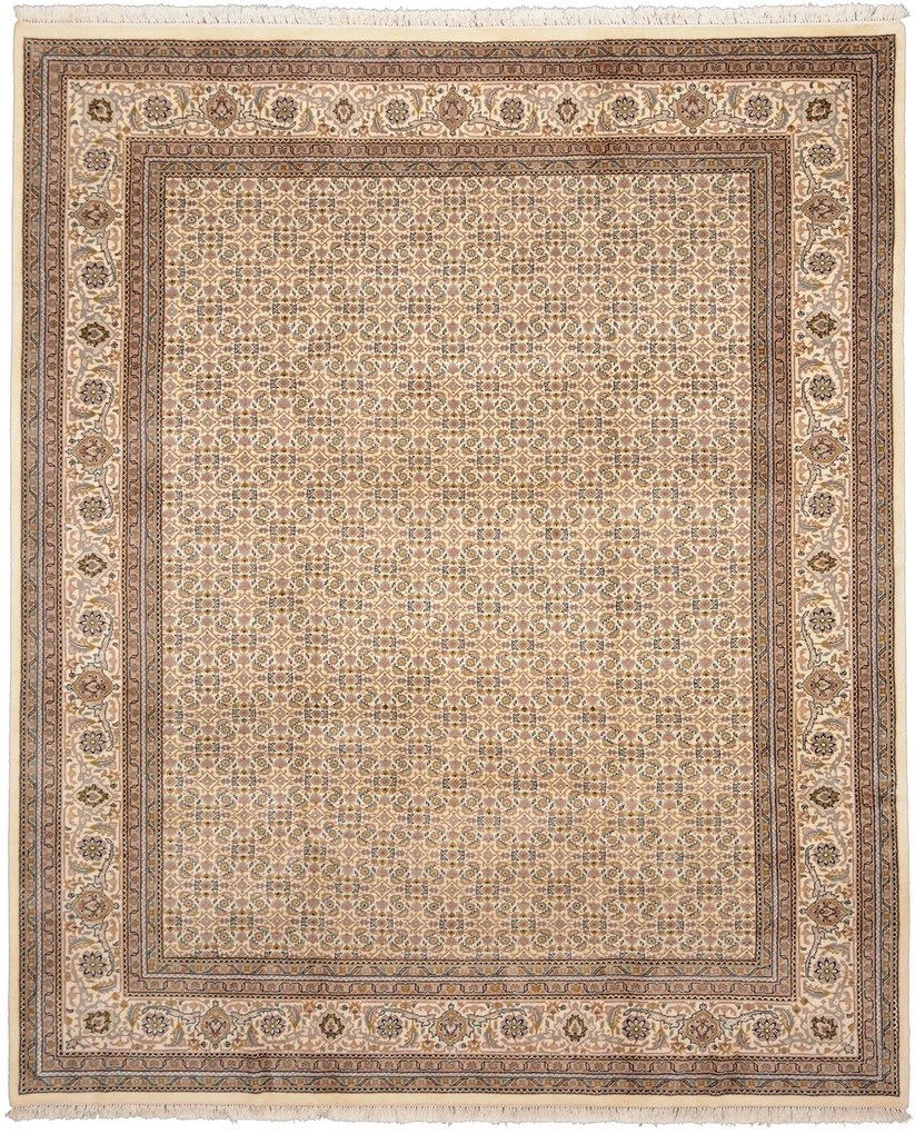 Tabriz Tappeto orientale 300x250 Beige (Indian) Annodato A Mano
