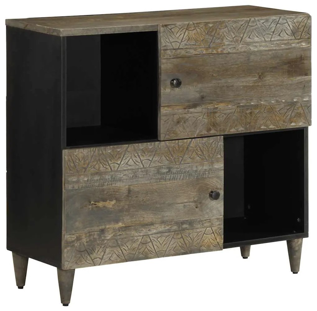 Credenza 80x33x75 Cm İn Legno Massello Di Mango /