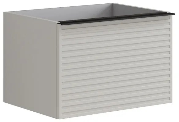 Mobile da bagno sospeso sotto lavabo L 60 x H 40 x P 45.5 cm grigio laccato opaco, 1 cassetto Pixel stripes