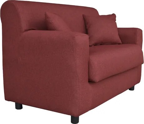 Divano 2 posti Bordeaux - tessuto sfoderabile 124 cm BOLOGNA