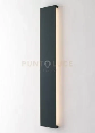 Applique led ribbon antracite in alluminio 2x10w 2600lm 4000k ip65 ...