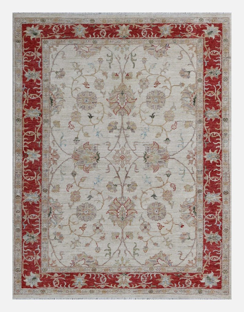 Ziegler Tappeto 150x200 Beige (Pakistan) Annodato A Mano