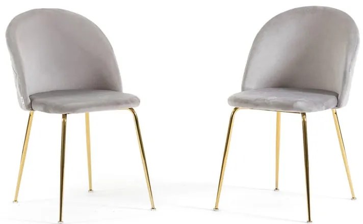 Set di 2 sedie da giardino in acciaio Paris NEW GARDEN, seduta grigia