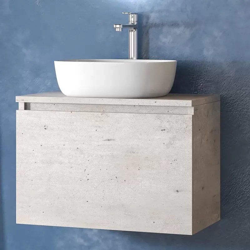 Mobile bagno 60 cm con piano per lavabo da appoggio SP-60B - KAMALU