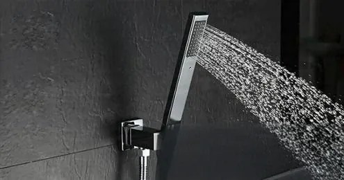 Pannello doccia da incasso EYN PT04042 in ottone con LED, getti multipli e più finiture — Senza uscita inferiore — 30 cm