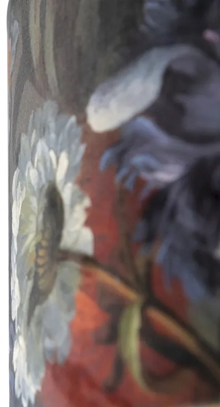Paralume in velluto con design floreale 35/35/20 interno oro