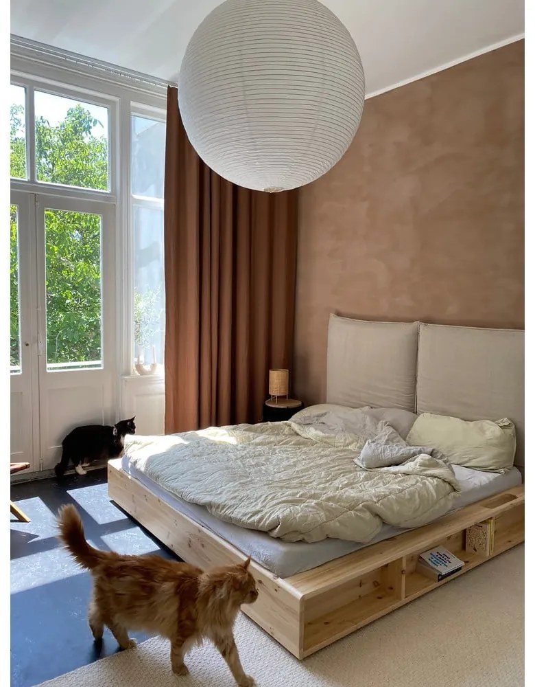 Letto matrimoniale in legno di pino con griglia 160x200 cm Ziggy - Karup Design