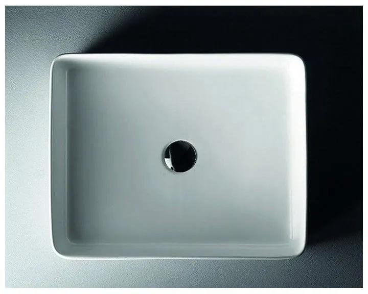 Kamalu - lavabo appoggio 51cm design moderno ceramica slim litos-0002