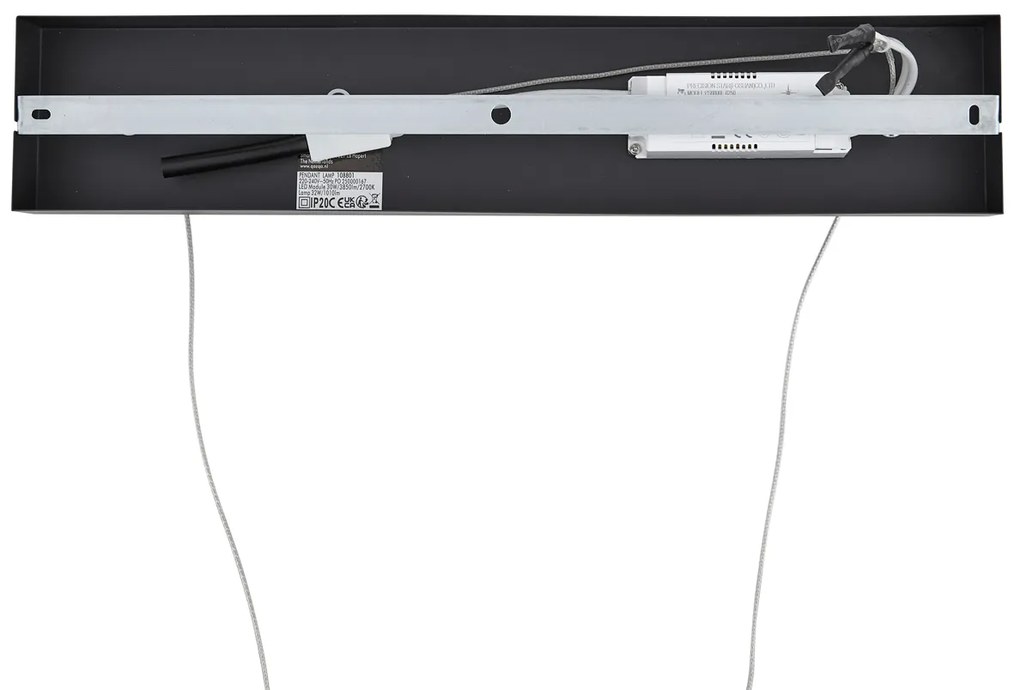 Lampada a sospensione di design H nera con oro con LED dimmerabile a 3 livelli - Joy