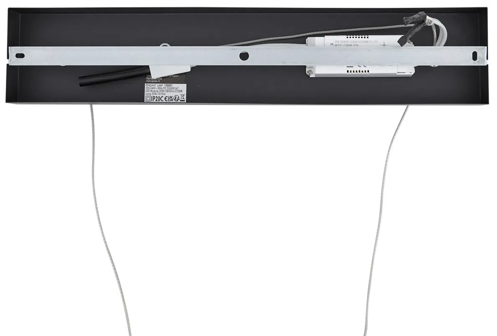 Lampada a sospensione di design nera con oro e LED dimmerabile a 3 fasi - Joy