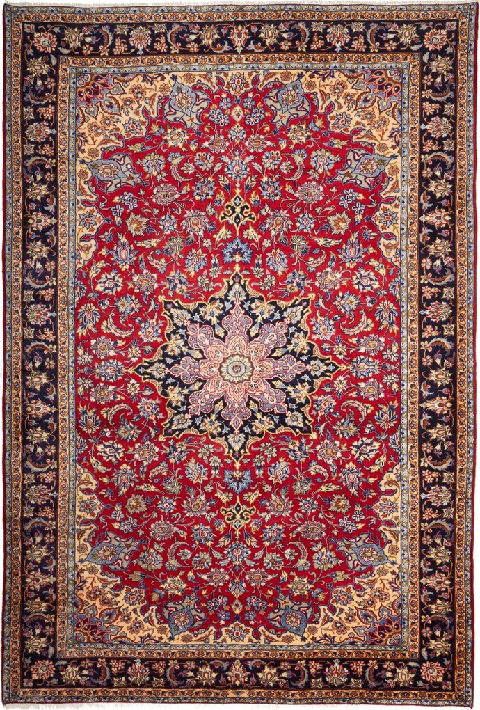 Najafabad Tappeto persiano 220 x 330 Rosso (Iran) Annodato A Mano