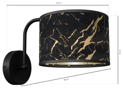 Lampada da parete SENSO 1xE27/60W/230V nera