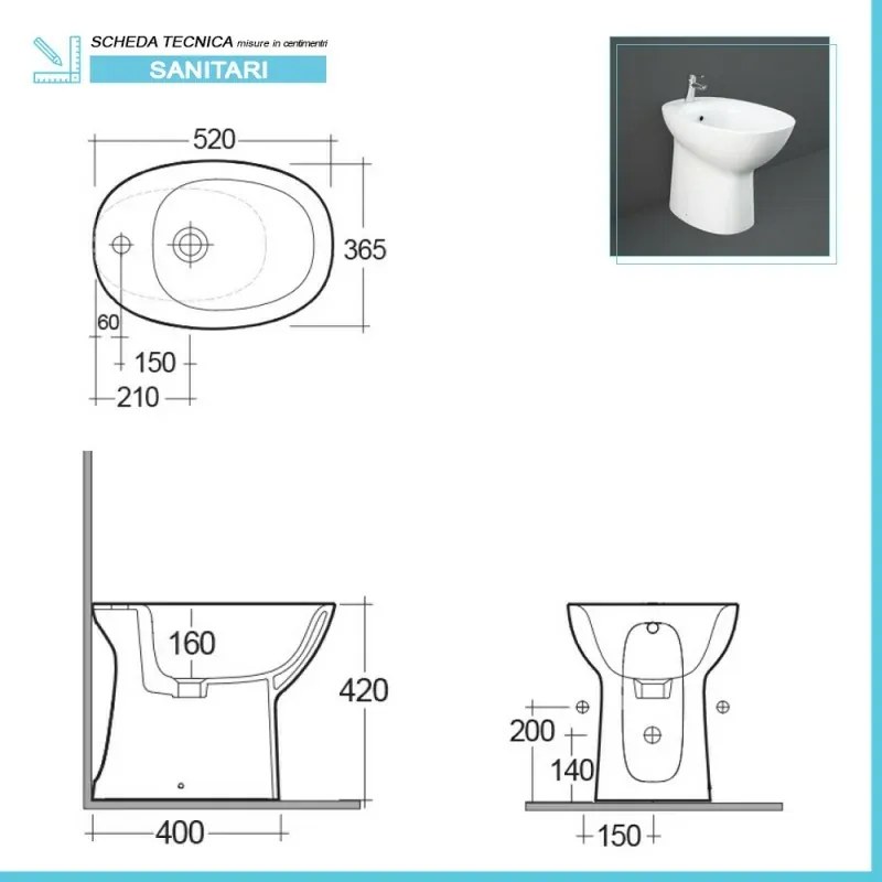 Sanitari tradizionali Rimless Morning scarico a terra e sedile soft-close