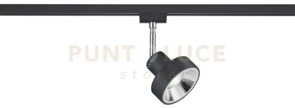 Duoline leon spot orientabile metallo nero l. 11cm 1 luce attacco g...