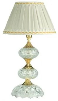 Lampada da tavolo in vetro e cristallo h46 lt.dallas-cp-or oro con ...