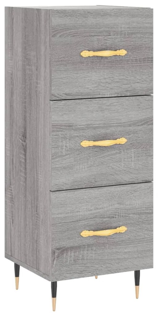 Credenza Grigio Sonoma 34,5x34x180 cm in Legno Multistrato