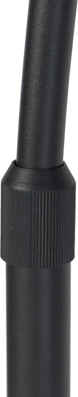 Lampada da terra nera con paralume a righe marroni e beige 50 cm - XXL