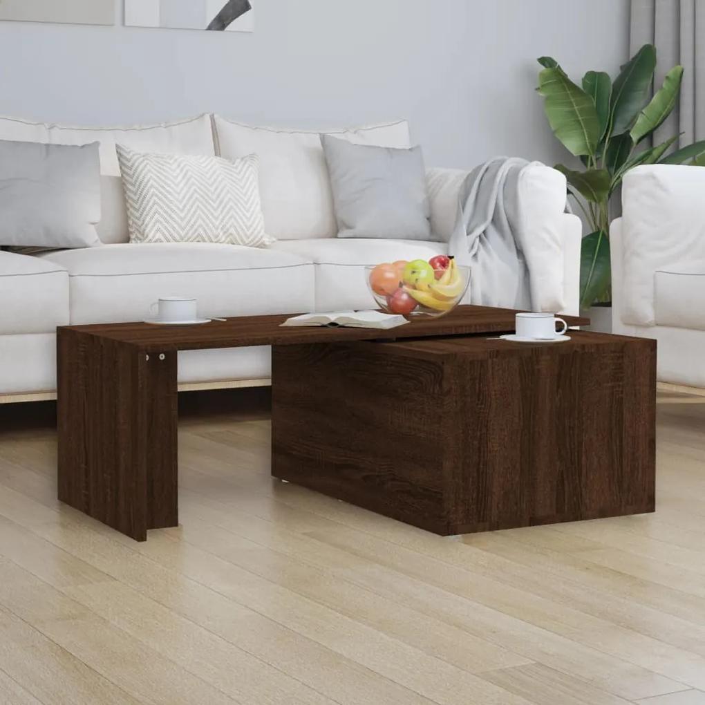 Tavolino da salotto rovere marrone 150x50x35 cm in multistrato