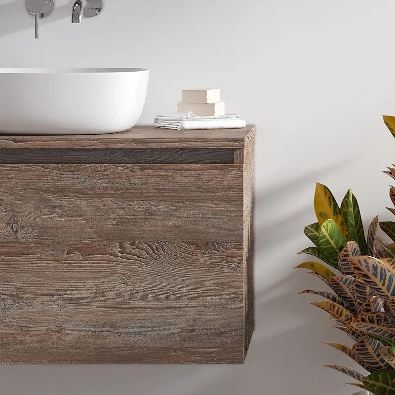 Mobile bagno sospeso 155 cm con doppio cassetto SP-155P - KAMALU