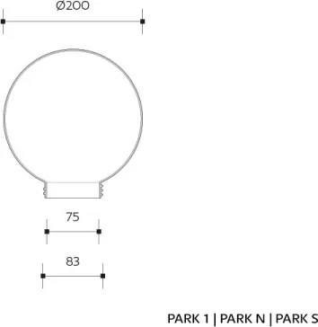 Applique da esterno con sensore PARK 1xE27/60W/230V