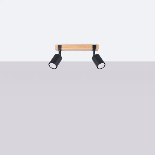 Sollux SL.1344 - Faretto FAGER 2xGU10/10W/230V nero