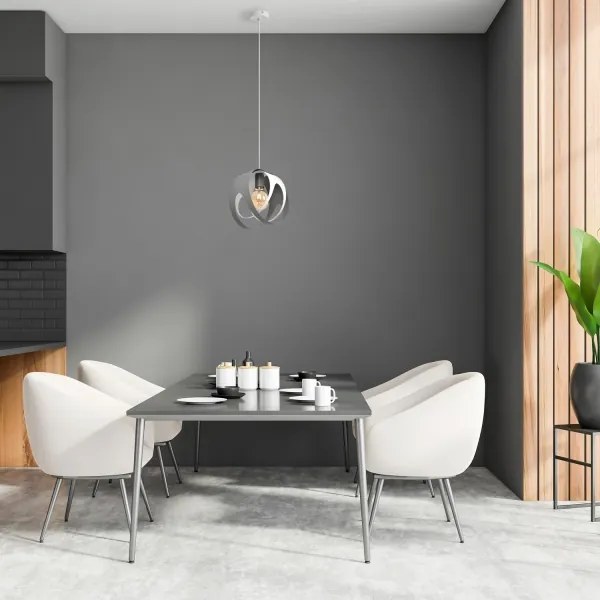 Lampadario a sospensione con filo MOONLIGHT 1xE27/15W/230V grigio