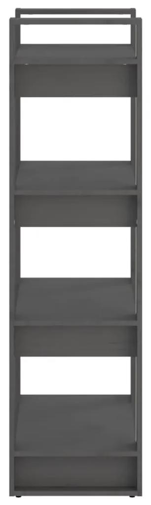 Libreria/divisorio grigio 60x35x125 cm legno massello