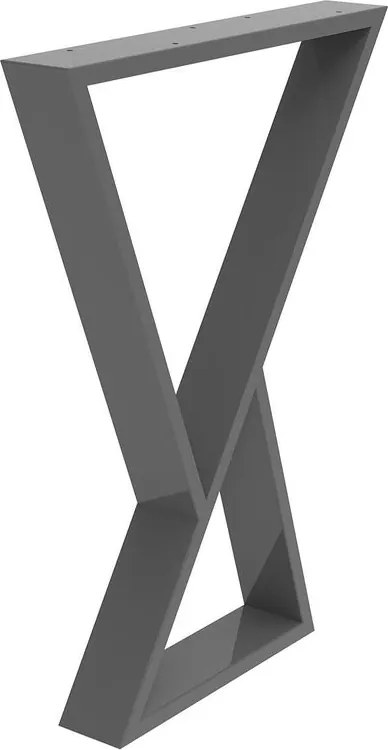 Gamba per mobili STEELMI Federica in acciaio grigio opaco L 58 x P 8 x H 71 cm