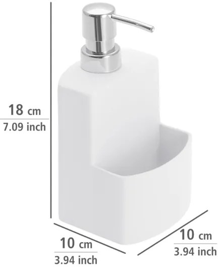 WENKO 3620115100 - Dispenser per sapone FESTIVAL 10x18 cm bianco