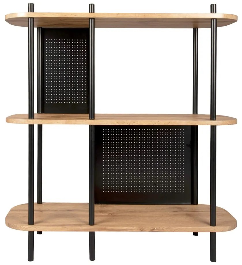 Scaffale in acciaio nero Sole, 80 x 83,5 cm - Leitmotiv