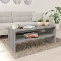 Tavolino da Salotto Grigio Sonoma 100x40x40cm Legno Multistrato 815256