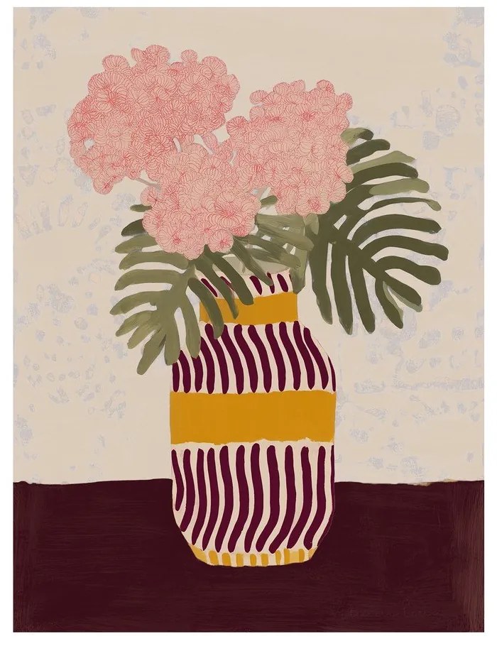 Dipinto 60x80 cm Striped Vase – Styler