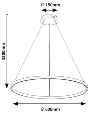 Rabalux 72347 - Lampadario LED sospeso su cavo BELIZA LED/55W/230V 3000K