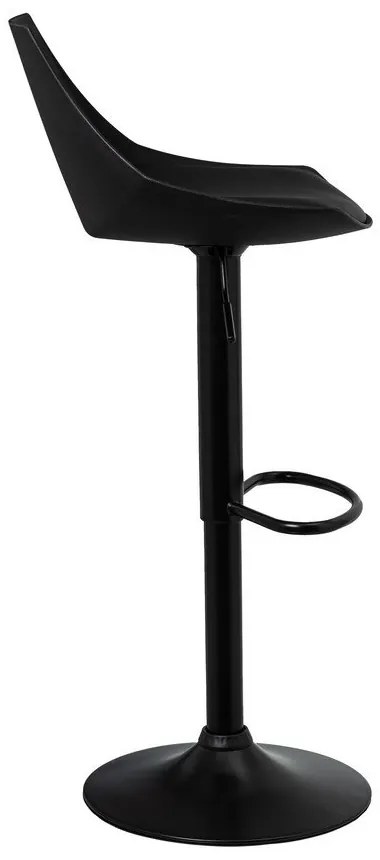 Sgabelli da bar neri ad altezza regolabile in similpelle in set di 2 (altezza seduta 56,5 cm) - Casa Selección