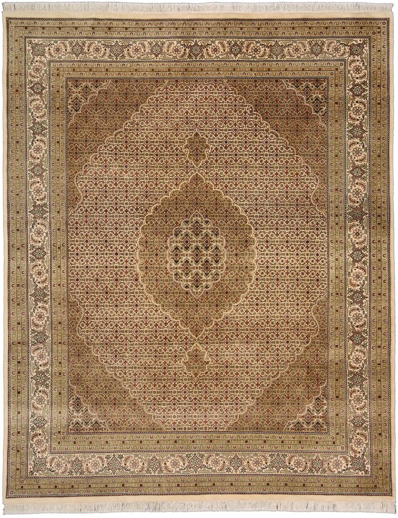 Tabriz Tappeto 250 x 310 Beige (Indian) Annodato A Mano