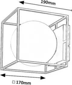 Rabalux 75069 - Applique da parete esterna MODANE 1xE14/15W/230V IP44 nera