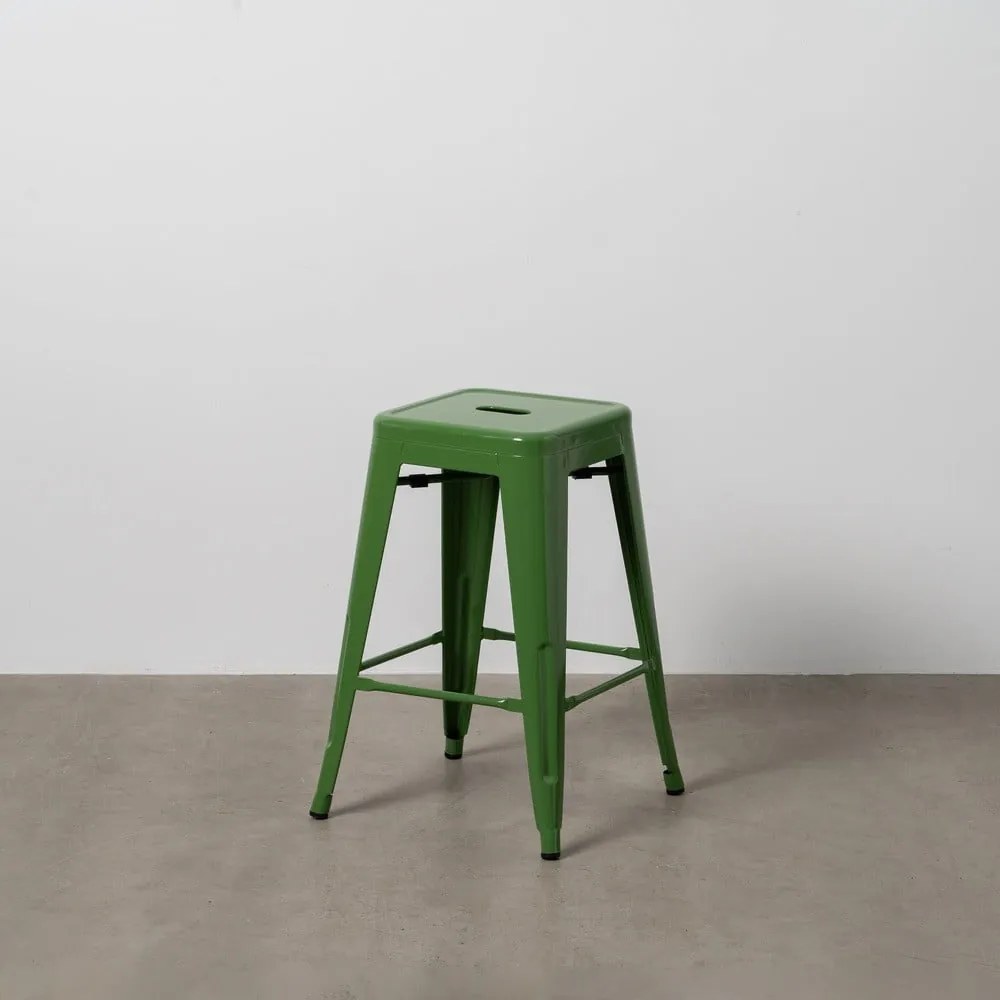 Set di sedie da bar verde in metallo 2 pz (altezza della seduta 61 cm) – Ixia